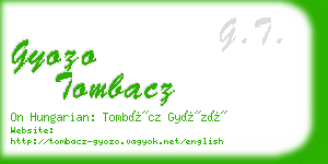 gyozo tombacz business card